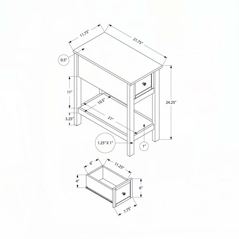 Table d'appoint avec rangement à 2 niveaux, table de bout, table d'appoint et table de chevet