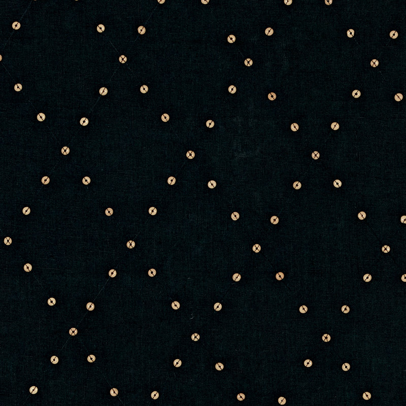 Schumacher x Mary McDonald Samoa Diamond Fabric, Black
