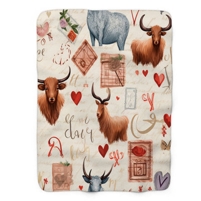 Cow Love - 1 Piece Premium Sherpa Blanket WB_FL_100624_0186