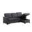 Lucca 84" Dark Gray Linen Reversible Sleeper Sectional Sofa With Storage Chaise-1484953631-1484953629