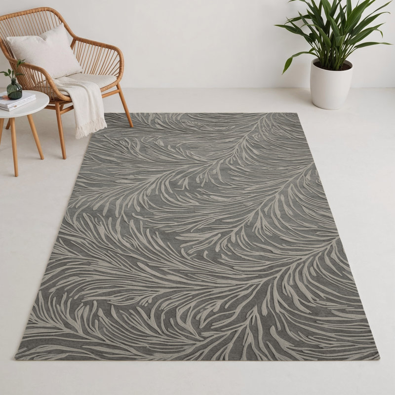 Tapis intérieur et extérieur gris Nature, Rectangle 5 pi x 7 pi