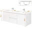Meuble-lavabo de 60 po avec lavabo double 2 tiroirs et portes Space Innovation