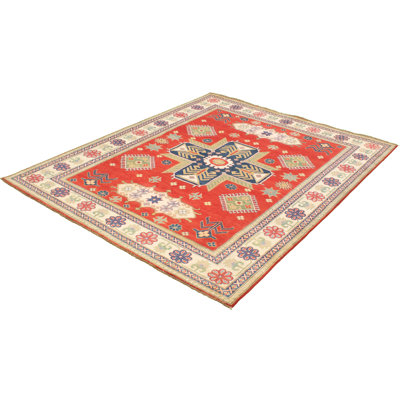 Tapis unique en laine noué à la main Gazni doré des années 2010 de 8 pi 3 po x 9 pi 10 po Qaiden