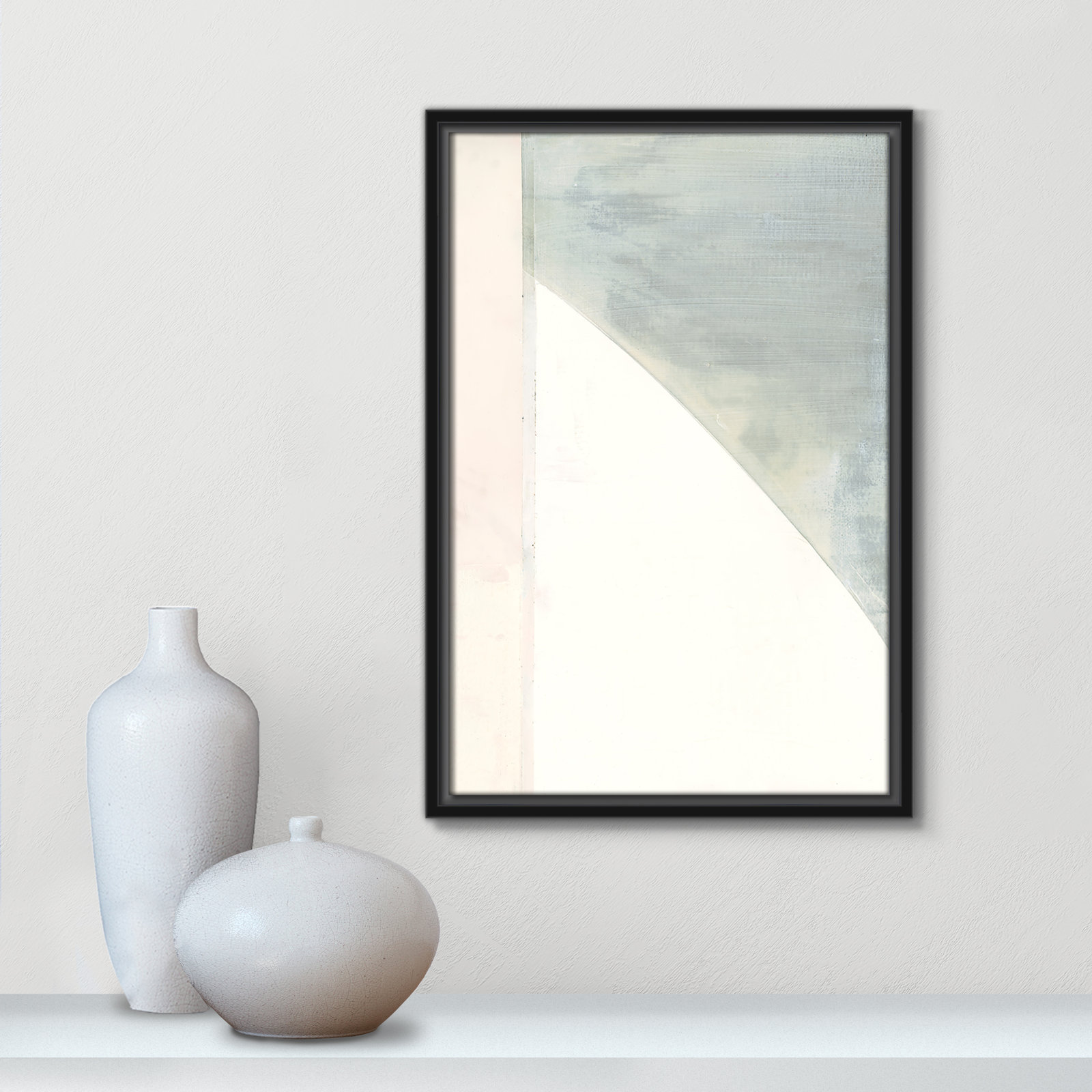 In Neutral I - Painting Print, Black Framed Canvas, 19.5" H x 13.5" W x 2" D