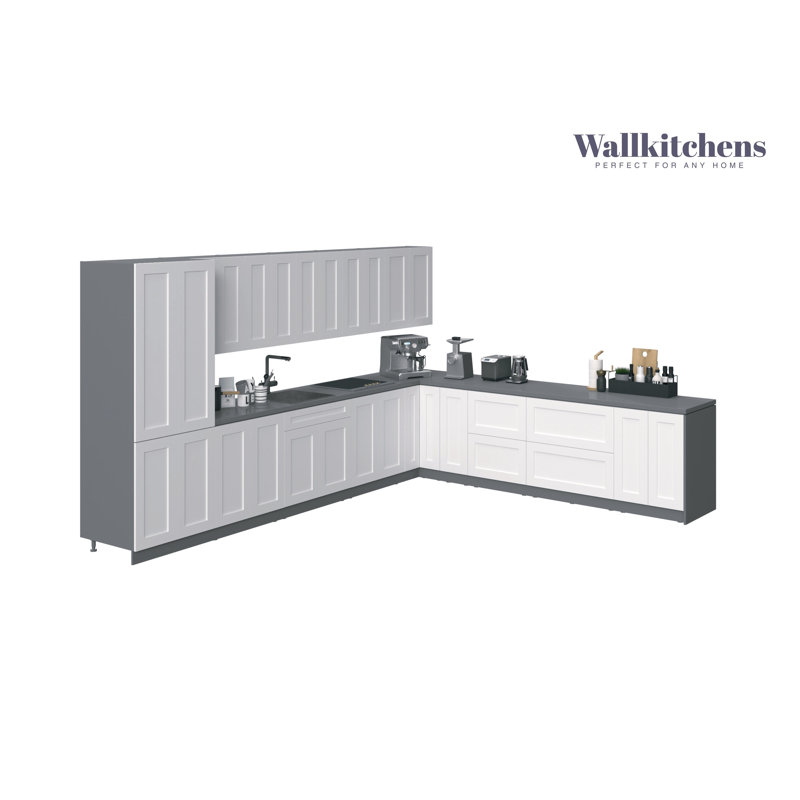 Cuisine complète classique WALLKITCHENS FK-REGAL de 156 po x P 127 po x H 83 po en panneau de fibres à densité moyenne 