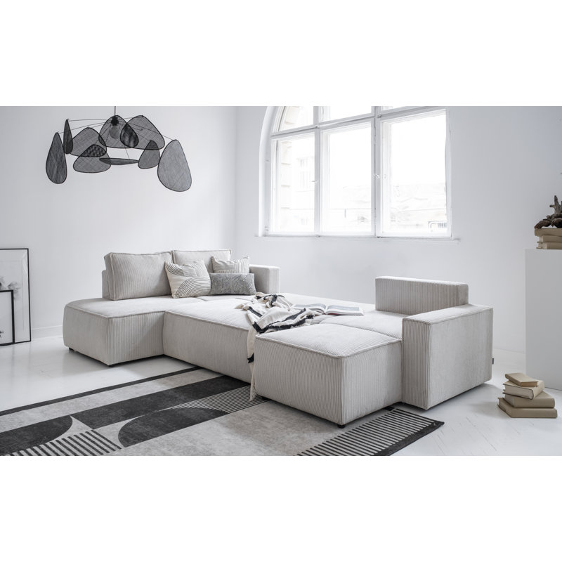 Sofa Bed, Beige, Left Hand Facing