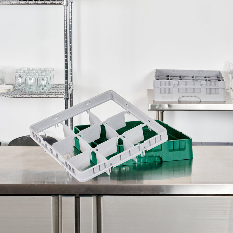 1 étagère en verre avec 1 étagère de rangement pour lave-vaisselle de 19,69 po x 19,69 po x 4,72 po
