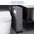 6.25" X 20.5" X 28.25" Wood Rolling Narrow Bathroom Side Storage Cabinet