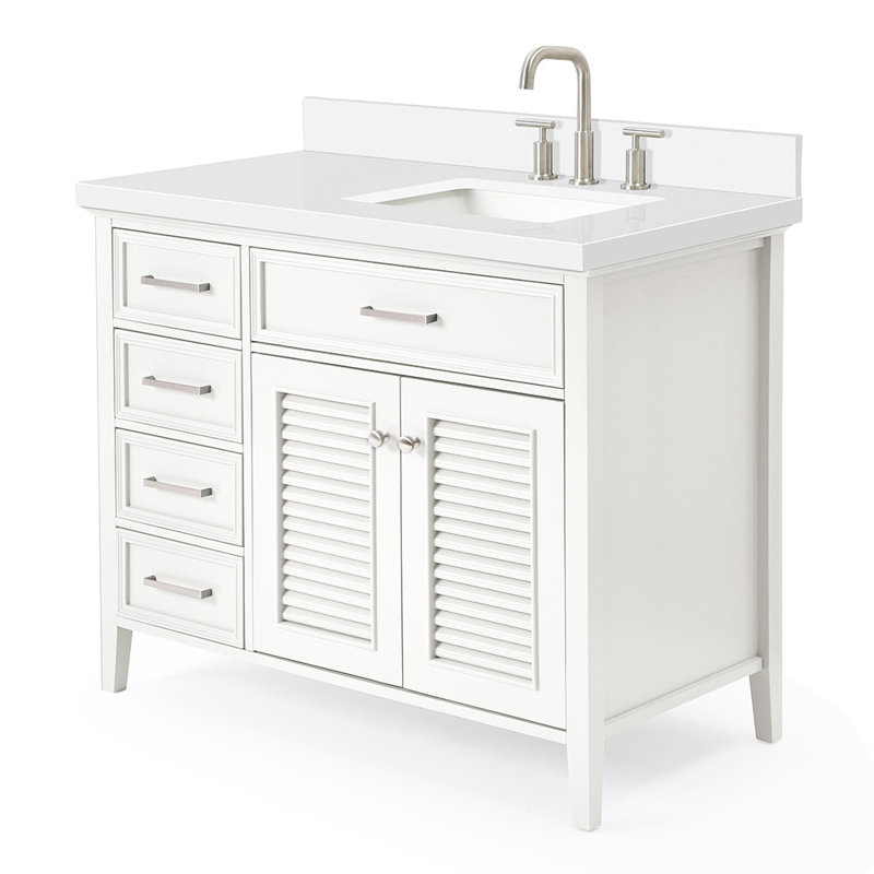 Ensemble de meuble-lavabo simple 43 po Bodhin, Blanc
