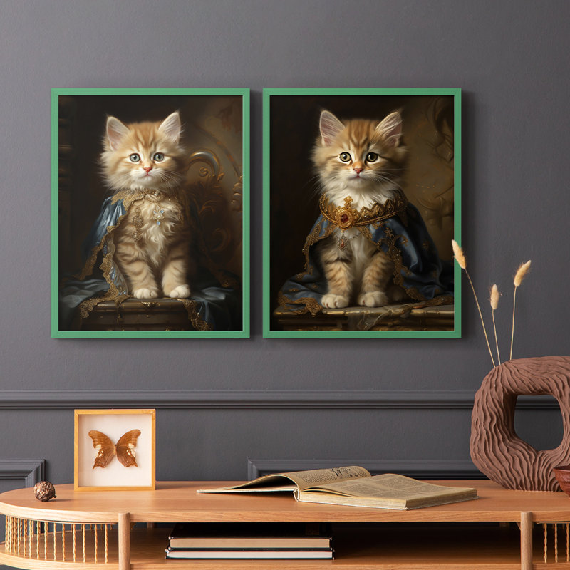 ANIMALS Series CXCII - reproduction encadrée de qualité supérieure - prête à être accrochée - aucun clou requis - aucun clou requis