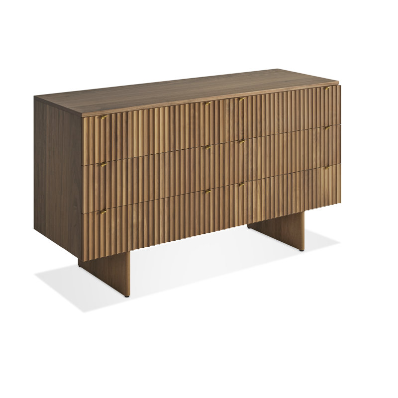 Murmur 6 Drawer Dresser, Walnut Brown