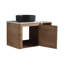 Meuble-lavabo mural 36 po avec lavabo d'art en céramique et tablettes de rangement, porte à fermeture en douceur-121938613