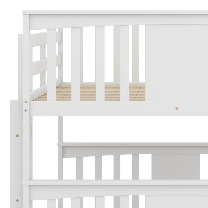 Bunk Bed With Ladder, White
