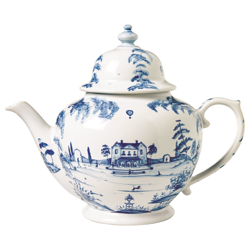 Country Estate Teapot - Delft Blue