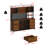 Office Cabinet With Rustic Style And Metal Frame