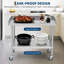 Table de barbecue NSF en acier inoxydable d'une capacité de 400 lb avec des roues de 5 po et un déflecteur de 2 po pour la cuisine commerciale-118826279