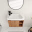 Ensemble de meuble-lavabo mural 24 po, avec lavabo en céramique blanche et porte à fermeture douce