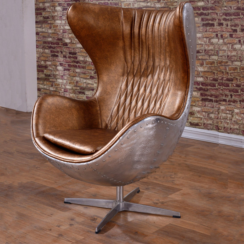 Fauteuil à oreilles pivotant de 32,68 po de large Zohrah