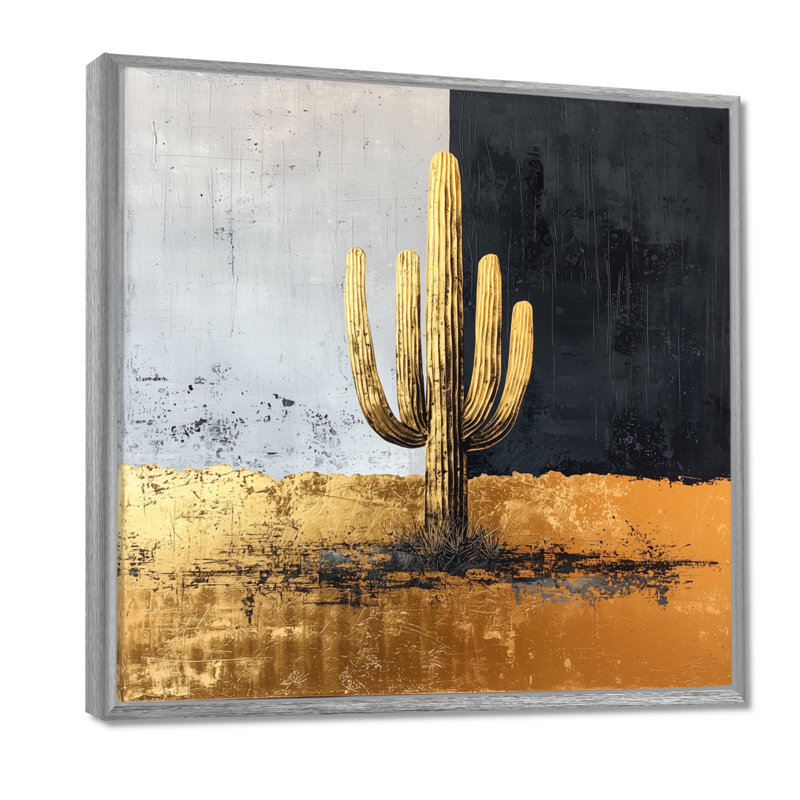 Mariann Cactus formes abstraites forme pure I - Cactus, art mural, H 16 po x l 16 po, Impression encadrée flottante