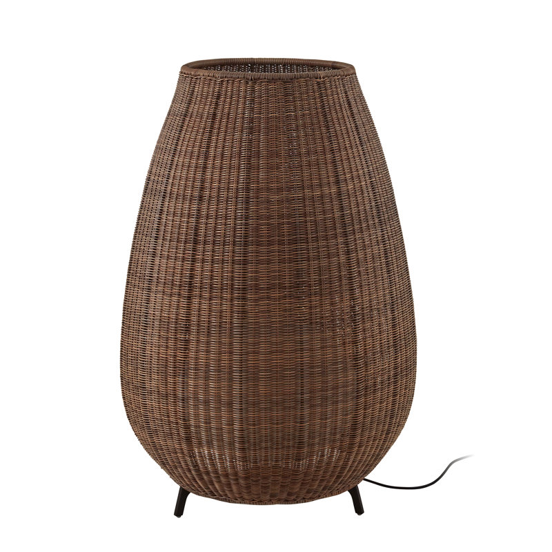 Lampe sur pied Amphora Novelty, Brun rotin, Non, 48.43"