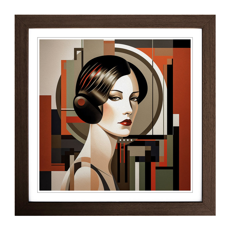 Single Picture Frame Print on Wood, Walnut