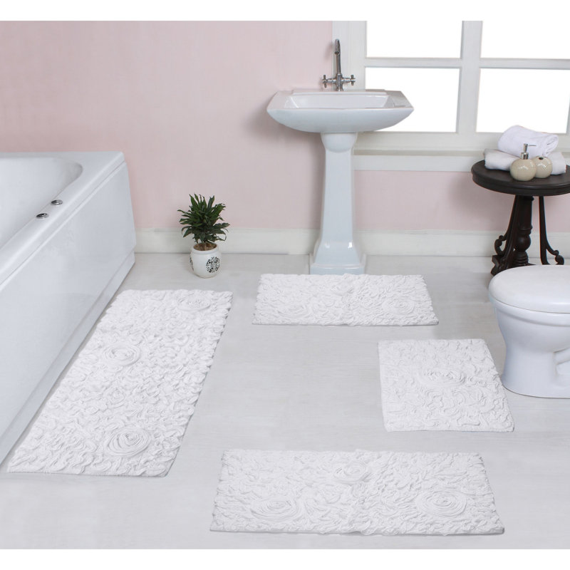 Ensemble de tapis 100% coton Dobrinsky, Blanc