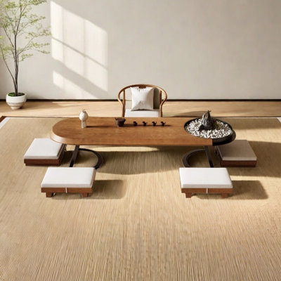 Wabi-sabi coffee table with minimal design