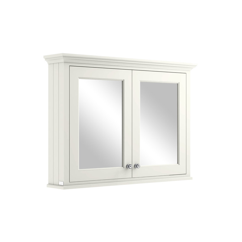 1050mm W 750mm H Surface Framed Medicine Cabinet Mirror 1 Adjustable, White