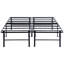 Porte-matelas pour grand lit, métal, support de lit contemporain à finition noire, acier, finition, pliable, capacité de 750 lb