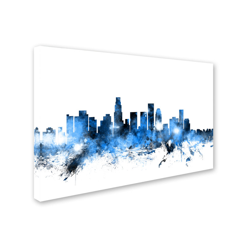 « los angeles california horizon ii », reproduction d’impression sur toile tendue, H 30 po x l 47 po x P 2 po