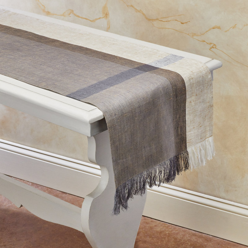 Tapis de table en lin tissé à la main CAFE, Brun