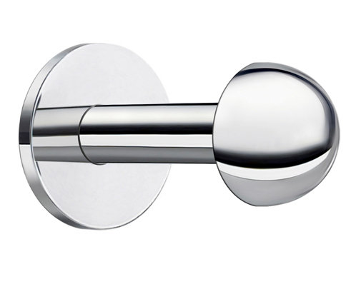Studio Half Round Wall Mounted Hook, Polished Chrome