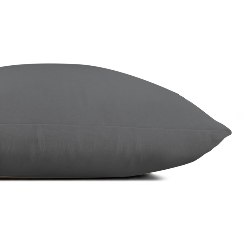 Outdoor Reversible Throw Pillow, Dark Gray/White