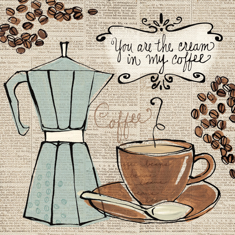 Reproduction d’art graphique sur toile, "Fresh Roast I" par Anne Tavoletti, H 20 po x l 20 po