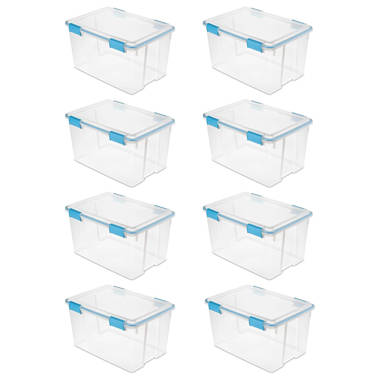 Sterilite 6 Qt Clear Plastic Storage Container Bin Snap Close