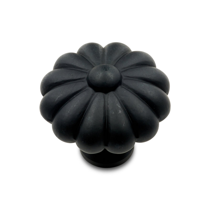 Poignée fleur CK Series, Diamètre du bouton 1,5 po, Noir