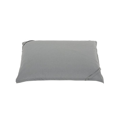 Méridienne à billes de 5,5 pi x 4 pi imperméable gris anthracite - rembourrage en mousse souple, housse à fermeture à glissière amovible, coussin extra-large moderne pour une utilisation relaxante dans de l'eau remplie, fermeture à glissière confortable