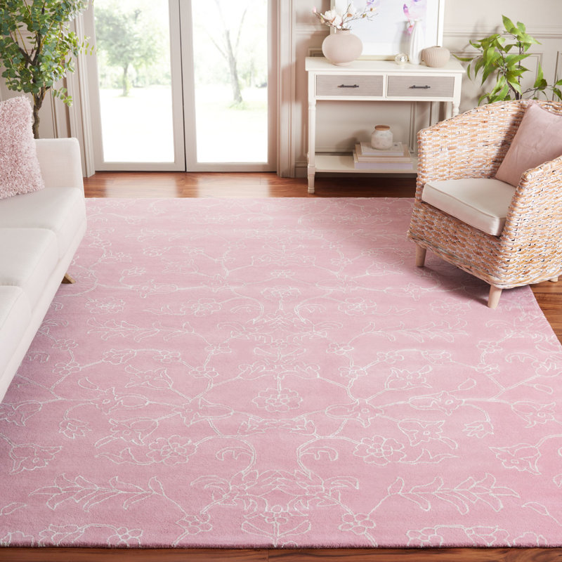 Tapis rose / ivoire Fifth Avenue 135, Rectangle 8 pi x 10 pi