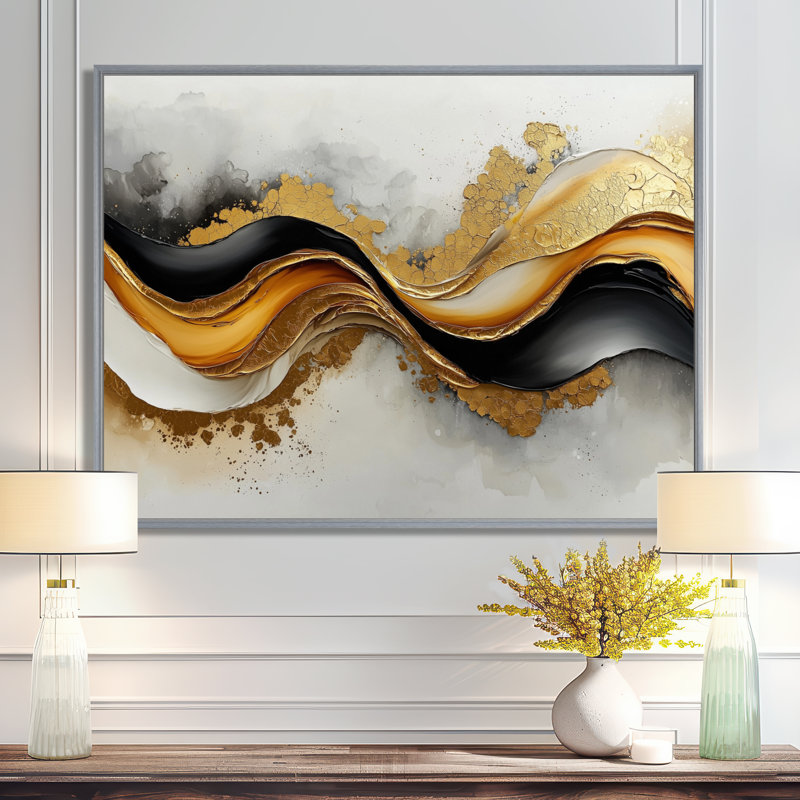 Goldern, Argent argent, H 12 po x l 20 po, Impression encadrée flottante