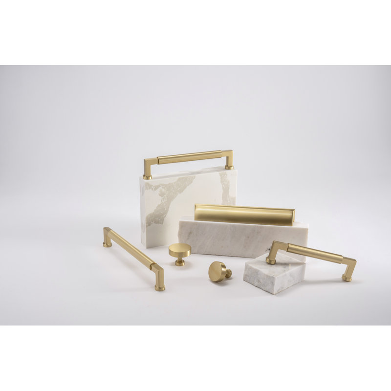 Parkview Collection Handle Pull - Cabinet - Transitional Hardware for Drawers & Cabinets, 12", Satin Brass