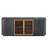"64" Wavy Tv Cabinet With Vertical Stripes & Glass Doors – Black, 64"w X 15"d X 24"h"