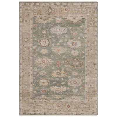 Oriental Hand-Knotted Wool Area Rug