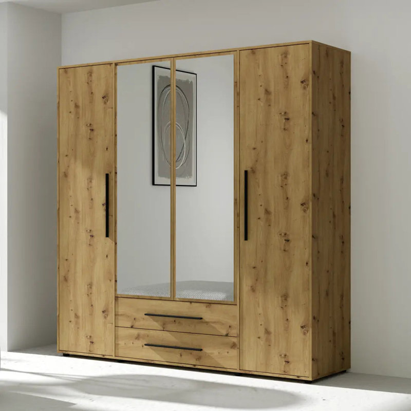 Sunde Manufactured Wood Wardrobe, Oak