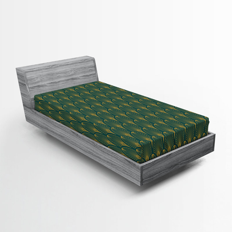 Drap-housse art déco Ambesonne, Drap-housse de taille simple
