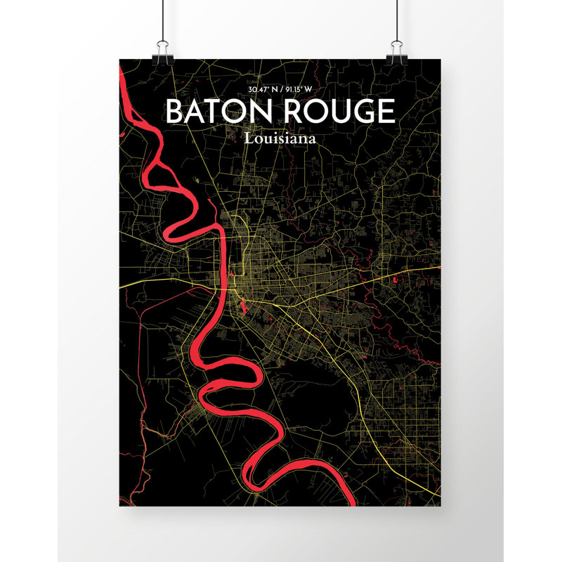 Baton Rouge - No Frame Print, 43cm H x 28cm W x 0.13cm D, Flaxen