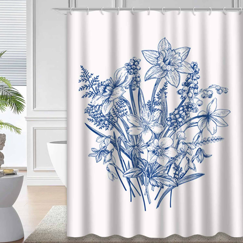 Rideau de douche Bouquet Spring Flowers, L 72 po x l 78 po