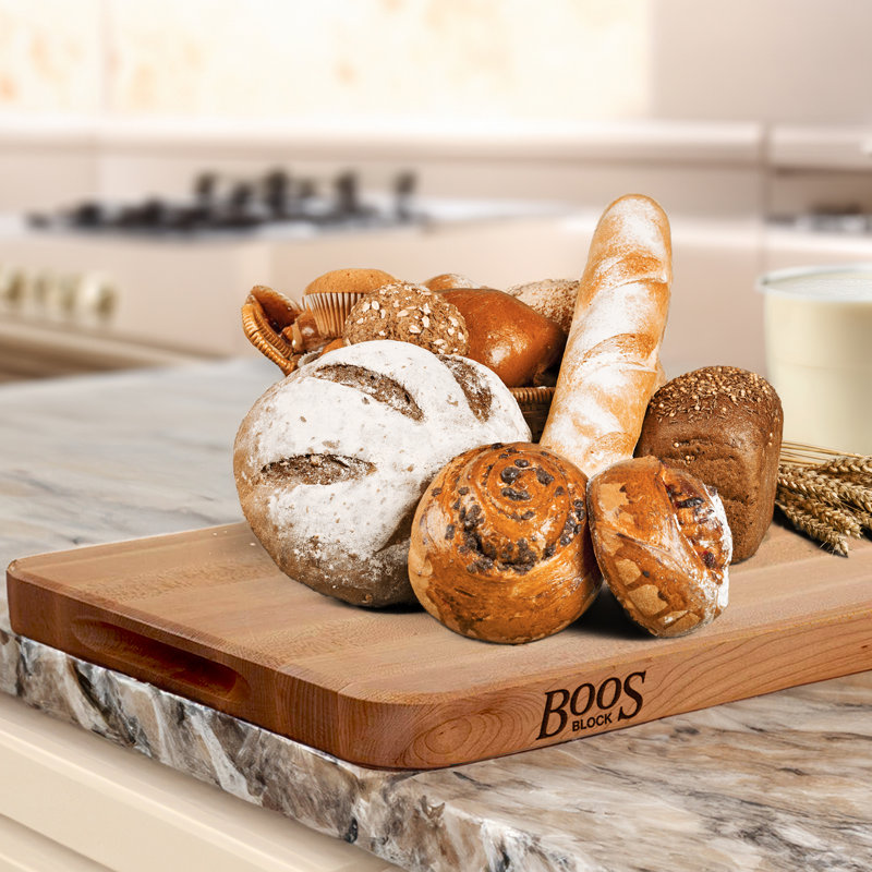 John Boos Boos Block Chop-N-Slice Series Wood Cutting Board, 18"" x 12""