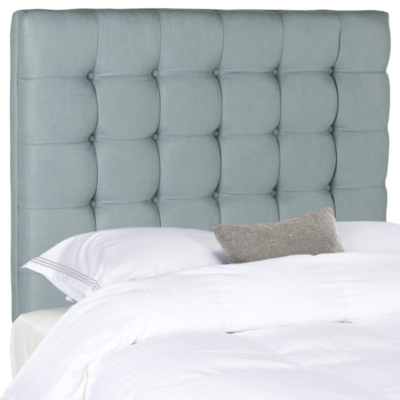Upholstered Headboard, Twin, Linen Slate Blue