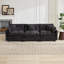 Canapé modulaire Kismet avec tissu chenille et coussins double couche-122062087