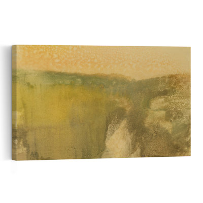 Paysage vert, vers 1890. Estampe murale contemporaine représentant un paysage naturel.